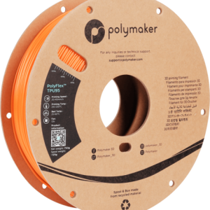 פילמנט גמיש כתום 750 גרם 1.75 מ"מ- POLYFLEX TPU 95A ORANGE