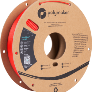 פילמנט גמיש אדום 750 גרם 1.75 מ"מ- POLYFLEX TPU 95A RED