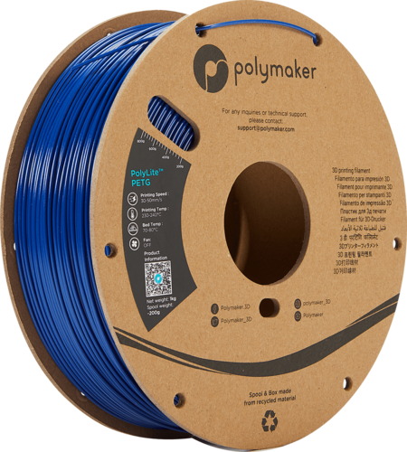 פילמנט כחול 1 ק"ג 1.75 מ"מ- POLYLITE PETG BLUE