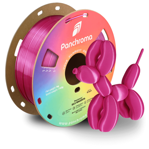 פילמנט משי ורוד מג'נטה 1 ק"ג 1.75 מ"מ- Panchroma Silk PLA Magenta (PolyLite Silk)