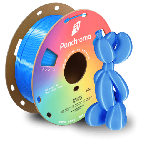פילמנט משי כחול 1 ק"ג 1.75 מ"מ- Panchroma Silk PLA Blue (PolyLite Silk)