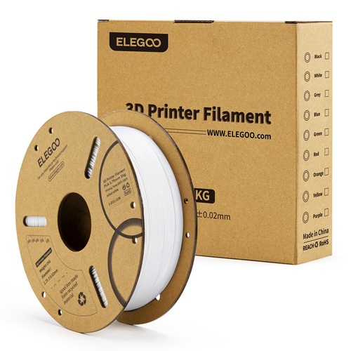 פילמנט לבן 1 ק"ג 1.75 מ"מ - Elegoo White PLA – תמונה 3